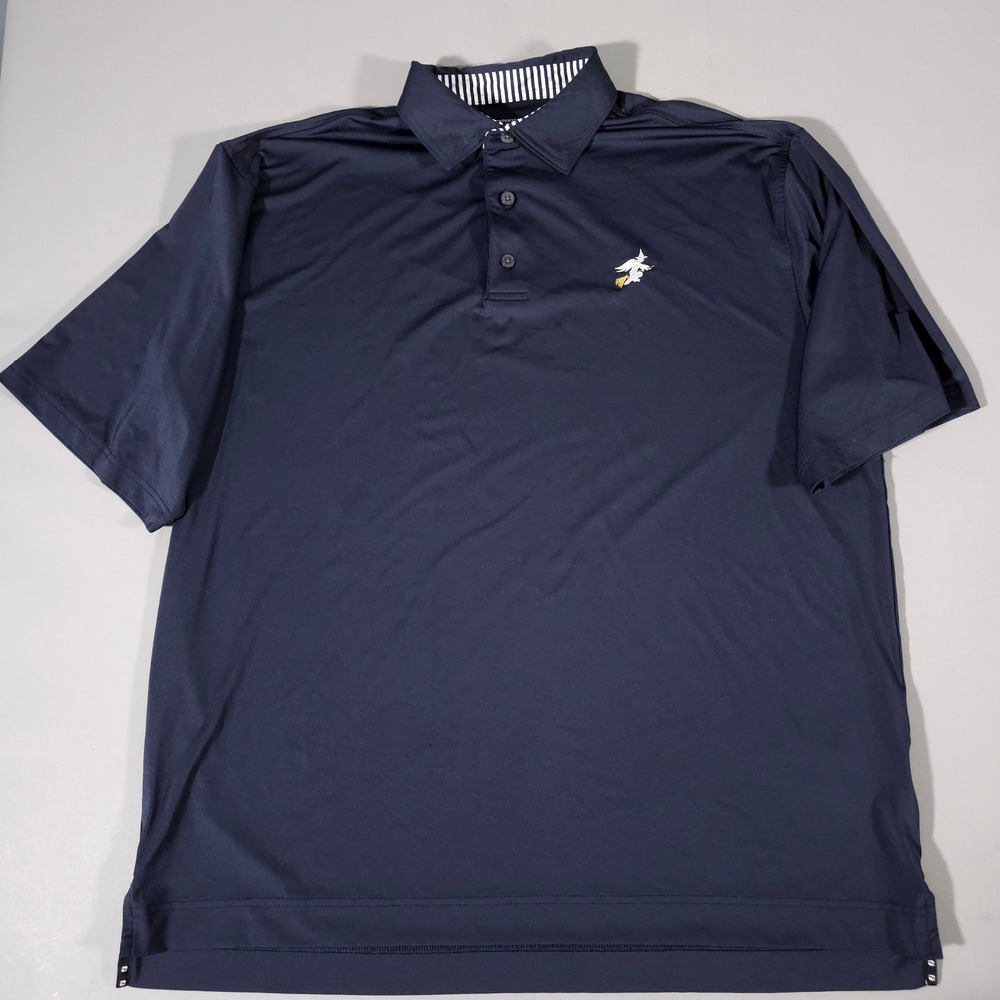 FootJoy Golf‎ Polo Mens XL Navy Blue ProDry Lisle Witch Logo Short Sleeve Shirt